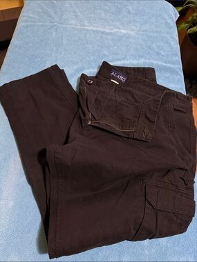 Alamo Men's Black Cargo Pants with Flap Pockets